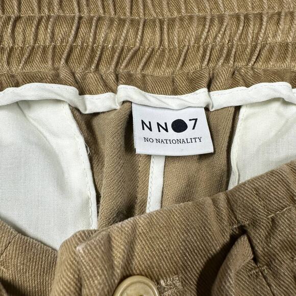 NNO7 NWT Men's Seb Drawstring Shorts in Khaki Size 34 Regular Fit Pull-On - Picture 5 of 11